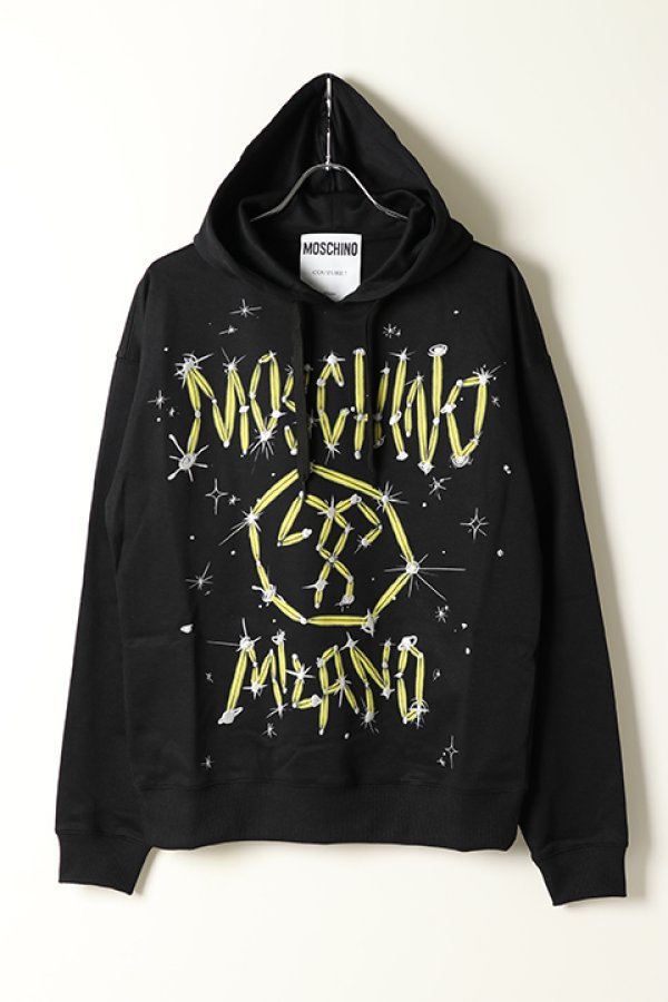 画像1: 【周年記念 24%OFF ｜79,200円→60,192円】 MOSCHINO モスキーノ SWEAT HOODIE{ZPA17172029-1555BLK-BAS} (1)