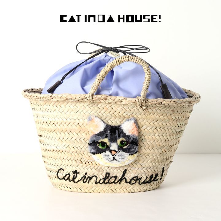 美品】CAT IN DA HOUSE キャットインダハウスねこカゴバッグ