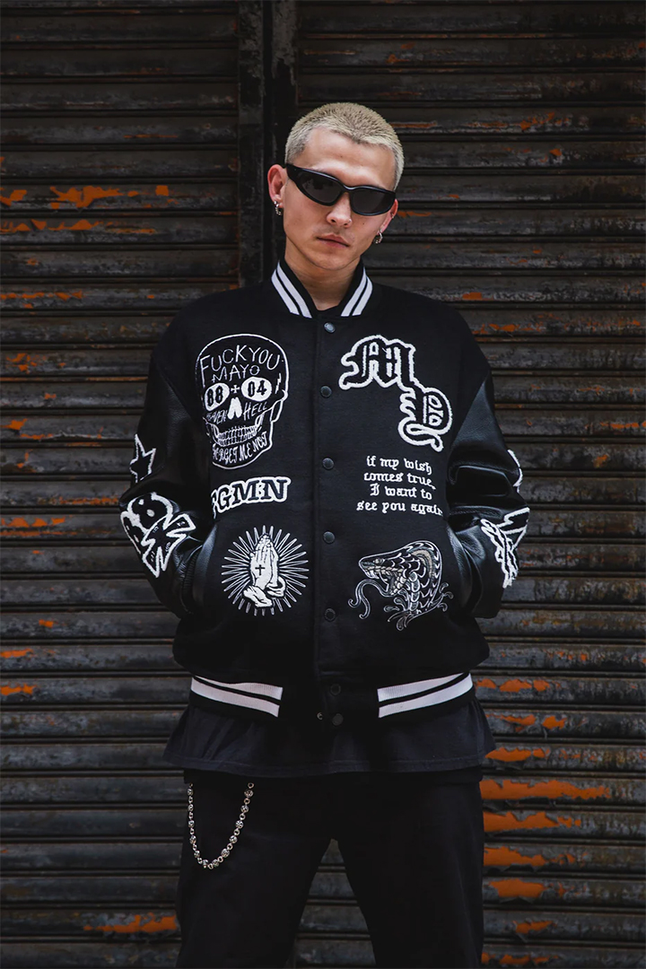 MAYO メイヨー MY FGMN EMBROIDERY STADIUM JKT 刺繍スタジャン{-BEA