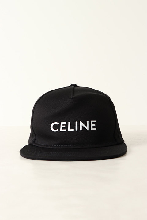 {SOLD}CELINE セリーヌ Logo-Print Cotton-Twill Baseball Cap{126N 2AUU1 01BC