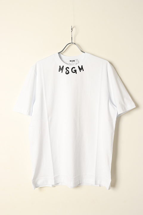 MSGM エムエスジーエム ブラッシュストローク ロゴTシャツ{ BCS