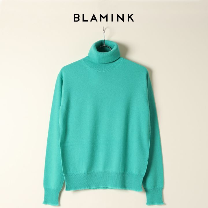 SOLD}BLAMINK ブラミンク カシミヤ12GタートルロングスリーブW{7913