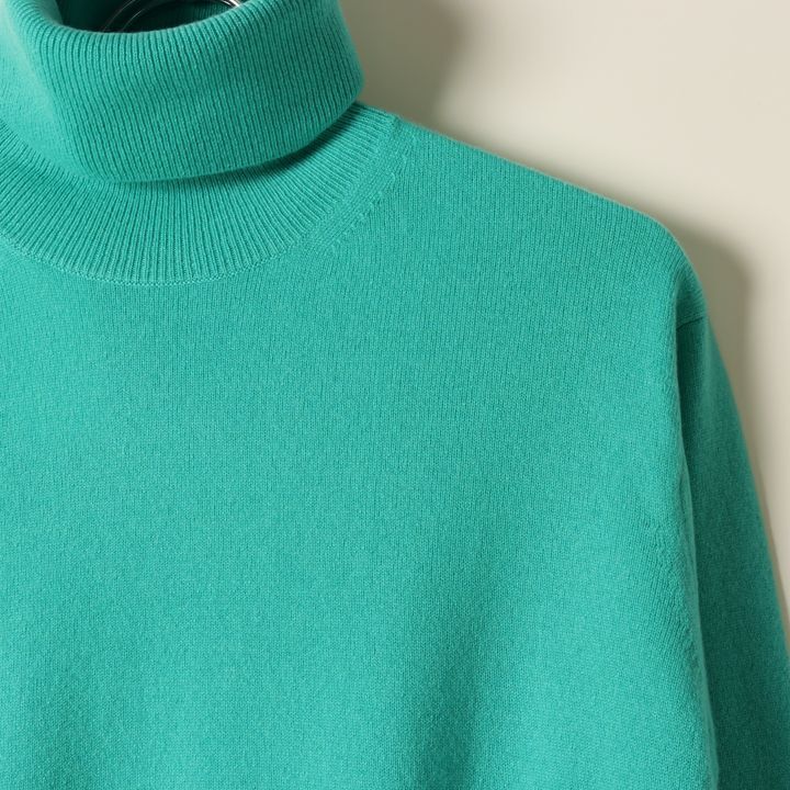 SOLD}BLAMINK ブラミンク カシミヤ12GタートルロングスリーブW{7913