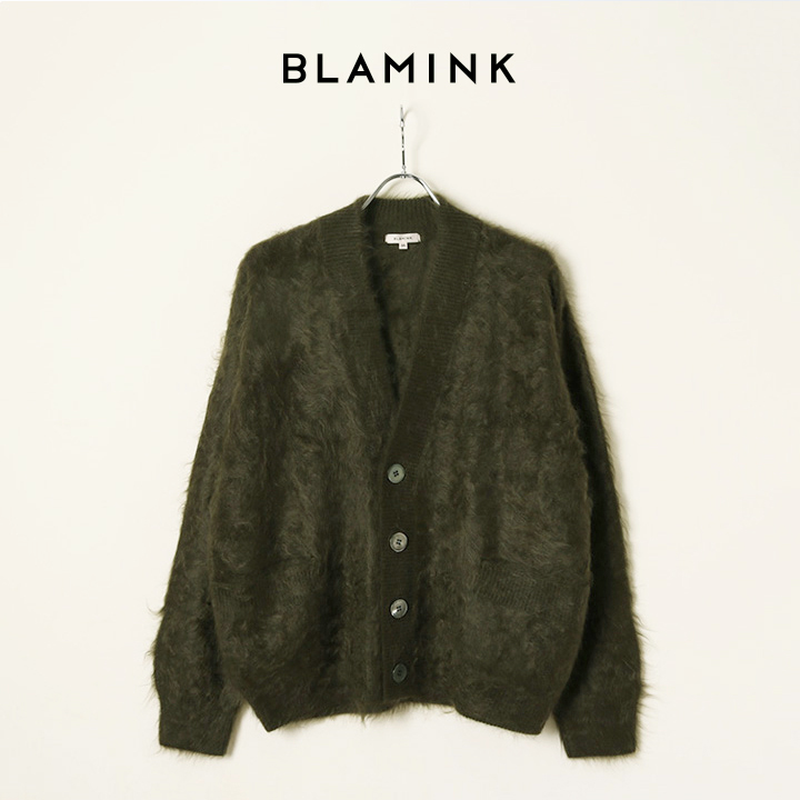 SOLD}BLAMINK ブラミンク PRE 7GカシミヤファーVネックカーディガン