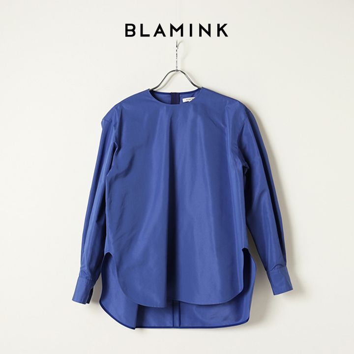 SOLD}BLAMINK ブラミンク コットンシルククルーネックバックジップ 