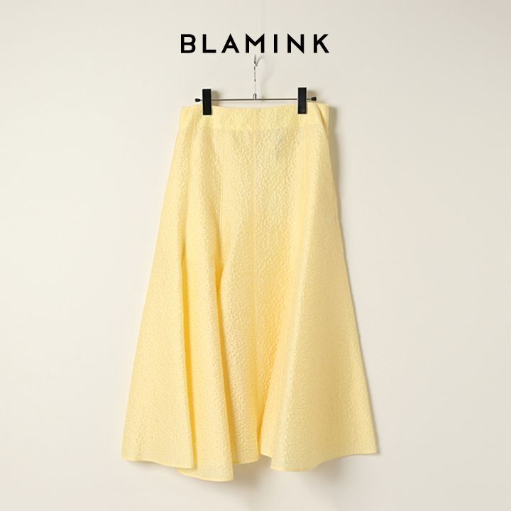 SOLD}BLAMINK ブラミンク コットンシルクナイロンバックジップフレア