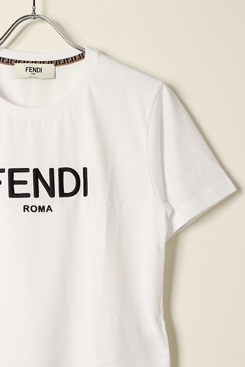 FENDI ホワイトコットンTシャツ