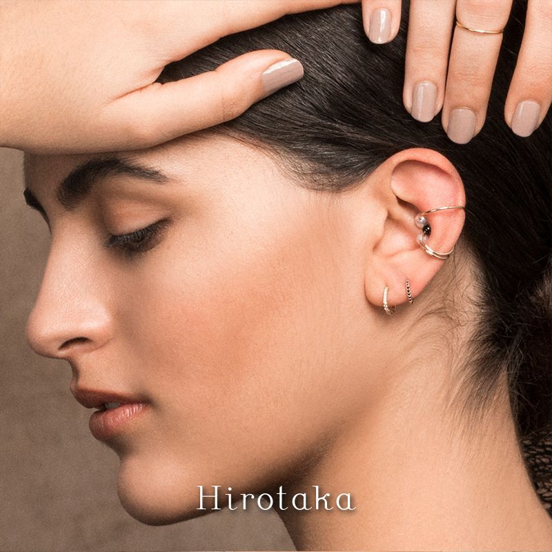 Hirotaka Manhattan ダイヤモンド フープ ピアス S×2個（6