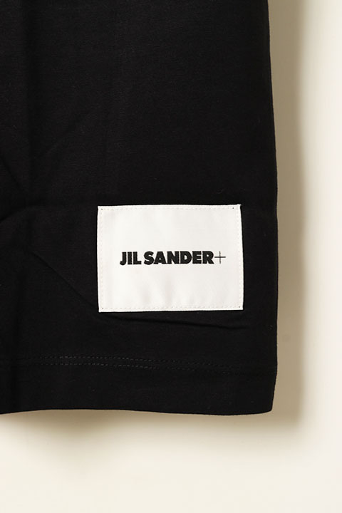 JIL SANDER+ ジルサンダープラス 23SS 裾ロゴパッチ半袖Tシャツ ブラック 3枚セット ブラック J47GC0001 J45048