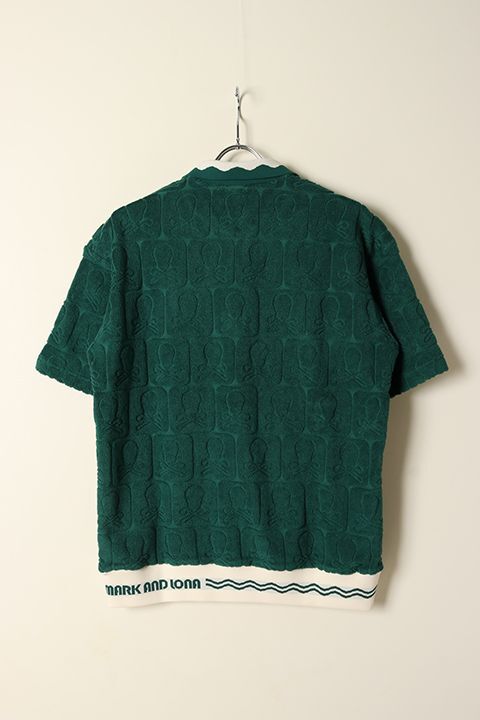 SOLD}MARK LONA マークアンドロナ Fader Pile Polo MEN{-BCS}【セットアップ対応商品】 underbar マークアンドロナ★新作パイルポロシャツ