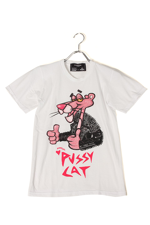 SOLD}DOMREBEL ドムレーベル PUSSY CAT T-SHIRT ブラック